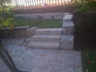 Natural Stone Steps and Retaining Wall